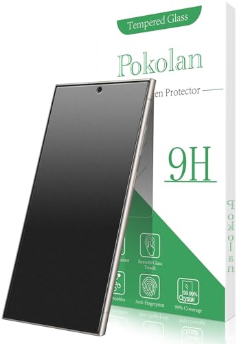 Pokolan 3 Piezas Protector Pantalla Mate para Samsung Galaxy S24 Ultra | Lámina de cristal mate, antirreflejos, sin burbujas, antiarañazos, antihuellas dactilares, ultra transparente