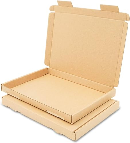 verpacking 25 Großbriefkartons 230x160x20mm Braun Karton Versand Post Faltschachtel GB-1 DIN A5 für Warensendung DHL DPD GLS Hermes, Päckchen, Versandkarton, Büchersendung