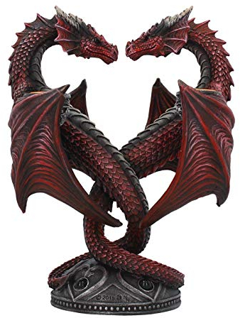 Nemesis Now Kerzenhalter mit Drachenherz, Anne Stokes, Valentins-Edition, 23 cm, Kunstharz, Einheitsgröße