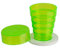 Kimmel Tazza pieghevole telescopica con specchio, per campeggio, picnic, viaggi, casa, verde trasparente