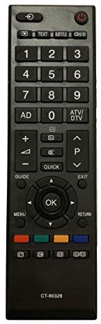 Aurabeam Télécommande TV de Remplacement Compatible avec Toshiba 32L2333D Télévision