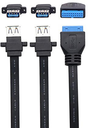 USB 3.0 Motherboard Super High Speed 5 Gbps 19 Pin Buchse Adapter auf 2 USB 3.0 Buchse