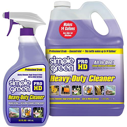 Simple Green Pro HD Purple Concentrated Cleaner & Degreaser - Heavy Duty, Professional, Automotive, Restaurant, Grills, Ovens (32 oz Spray @Heavy Strength and 1 Gal Concentrate Refill)