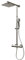 Schulte Duschsystem mit Sicherheits-Thermostat, Kopfbrause eckig, Edelstahloptik, Duschmaster Rain mit Regendusche EP9641 90