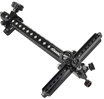 Bogenschießen Recurve Bogenvisier Aluminium 9 Zoll Bogen Visier Anblick Bow Sight Schnelleinstellung des Visiers für Recurve Bögen (Schwarz)