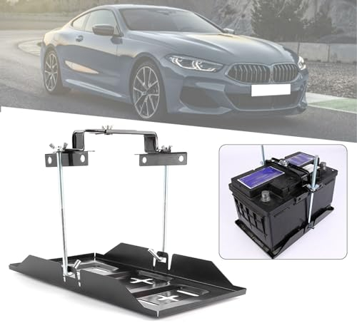 BigKing Battery Tray Clamp, Universal, Black, Metal, 34cm Tray, 19cm/23cm/27cm Brackets