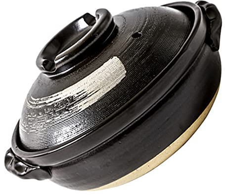 HEMOTON tegame terracotta di coperchio pentola,900ml Ceramica Stufato,Pentola Forno Pentola di Terracotta Pentola Antiaderente Zuppa di Pentola Pentola di Creta Casseruola Olandese Pentola Pentola