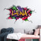 tjapalo® vr200 3D Wandtattoo Graffiti Name Wandaufkleber Kinderzimmer Mädchen wandtattoo Teenager Cool Wandtattoo Kinderzimmer Name, Größe: B64xH37cm