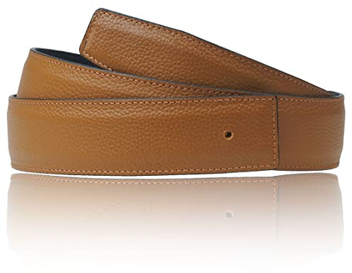 Erdi Ünver H Gürtel passend zur H Gürtelschanlle ohne Schnalle in 32mm (115 cm, Cognac)