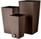 KADAX Set di 3 vasi alti per piante, Moka, H 36,5/46,5/57 cm – vaso decorativo moderno, vasi per piante da esterno, fioriera da balcone