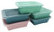 Mypicompany. Set Contenitori Ermetici per Alimenti in Plastica, 5 Pezzi da 500 ml - Contenitori Plastica per Alimenti per Microonde e Lavastoviglie, Colori Pastello