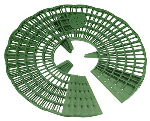sourcing map Paket von 5 Erdbeerständer Plastik Rund Pflanzenschutz mit 3 Stabil Beinen Grün