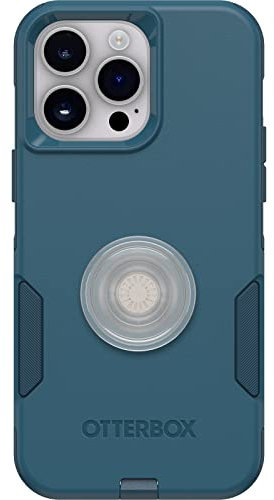OtterBox Commuter Series Case for iPhone 14 PRO MAX - (Don't BE Blue) + PopSockets PopGrip - (Clear)
