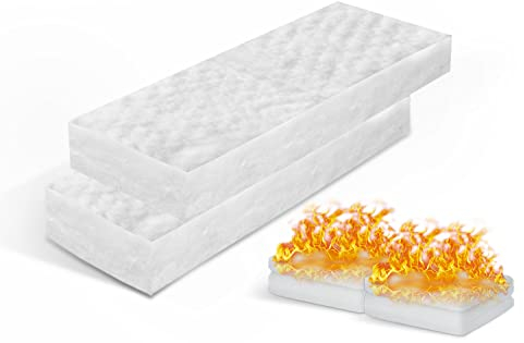 Beekeg 2 Stücke keramikwolle für bioethanol,keramikschwamm für bioethanol Kamin,tischkamin Indoor,bioethanol Ersetzen Sie den Docht,tischkamin Ethanol Ceramic Sponge/Ceramic Wool