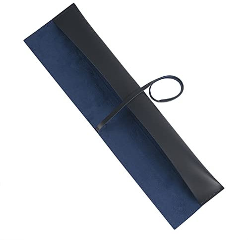 Musiin Funda de piel sintética para baquetas, para almacenamiento y transporte, bolsa de mano y funda de transporte, accesorios para batería, azul