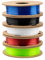 TPU Filament 1.75mm Combipack, TINMORRY 3D Printer Filament, 200g x 5 Spools, Black+White+Transparent Red+Transparent Blue+Transparent Green