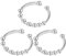 LEEQBCR - 3 Pcs Edelstahl Angst resistent Ring Anti Stress Ring Dekompression Ring Set Einstellbare Swivel Ring Fingertip Ring Frauen Männer (Silber)