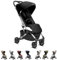 Colugo Kompakter Kinderwagen – einhändig zusammenklappbarer leichter Kinderwagen, Reisebuggy, Kleinkind-Buggy, Flugzeug-Kinderwagen, faltbarer Kinderwagen mit Regenschutz, Rucksack und Getränkehalter