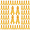 WANDIC Lot de 200 Broches de Sensibilisation au Cancer des os avec Ruban doré et Ruban Jaune pour Enfants avec épingles à nourrice pour la décoration des vêtements