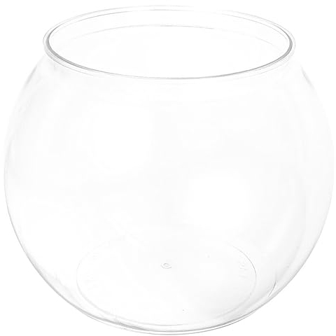 UKCOCO Ciotola per Pesci: Mini Vasca per Pesci Rotonda Trasparente per Animali Domestici Vasca per Pesci Rossi Anti-Caduta per Betta Pesci Rossi