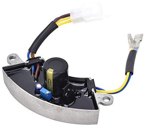 Regulador de Voltaje del Generador, AVR 2KW Regulador de Voltaje Monofásico Piezas del Generador de Gasolina con Carcasa de Aluminio, Rectificador de Onda Completa, Detección de