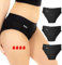 Relixa Periodenunterschwäsche Starke Blutung perioden Unterhosen Damen und Mädchen Perioden Slip Damen Menstruationsunterwäsche Period Underwear, Hipster, 3 schwarz, L