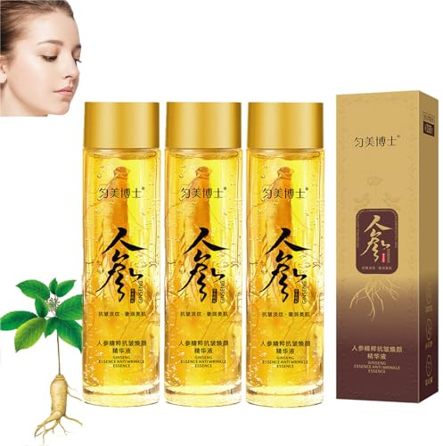 Ginseng-Gold-Polypeptid-Anti-Aging-Essenz, Ginseng Anti-Falten-Serum, Ginseng-Extrakt-Anti-Falten-Essenz, Straffung Schlaffer Haut, Ginseng-Gesichts Toner-Anti-Falten-Essenz (3 Stück)