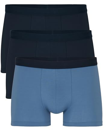CALIDA Natural Benefit Boxershorts Herren, im 3er-Pack, weicher Elastikbund Coronet Blue 46-48