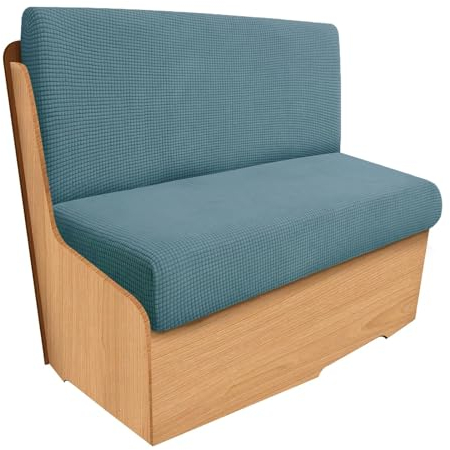 SYLC 2 Stücke Wohnmobil Esstischkissenbezüge Jacquard Ersatzbezüge Für Wohnwagen Bezug Für RV Esstischsitzbezüge Anhänger Überzügen Sofakissen (Blue,Set of 2)