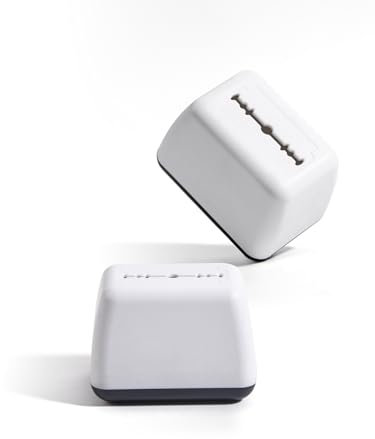 SHIDOW Blade Bank, Blade Storage Box, Safe Razor Metal Disposal Case for Storing Used Wasted Blades(2 Packs, White)