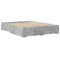 vidaXL Bettgestell, Bett mit Schubladen, Bettrahmen mit Sperrholzlatten, Doppelbett für Schlafzimmer, Schubladenbett, Betongrau 140x200cm Holzwerkstoff