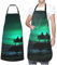 Lrtyuasq Verstellbare Schürze mit 2 Taschen, Schürze für Damen und Herren, schöne Tulpen, Lätzchen, Kochschürzen zum Kochen, Aurora, One size