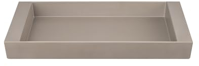 blomus Bambus Tablett KANKYO | Farbe Mourning Dove | 46L x 30B x 5H cm | Recyceltes Holztablett in Grau | Rechteckige stilvolle Servierplatte