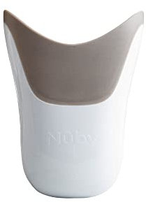 Nuby Shampoo Rinse Pail – Soft Flexible Rim | Free Standing| BPA-Free (White)