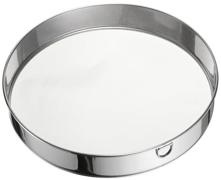 sourcing map 304 Stainless Steel Flour Sifter, 12Inch 60 Mesh Round Sifter Flour Sieve Mini Fine Mesh for Baking Cake Bread, Silver