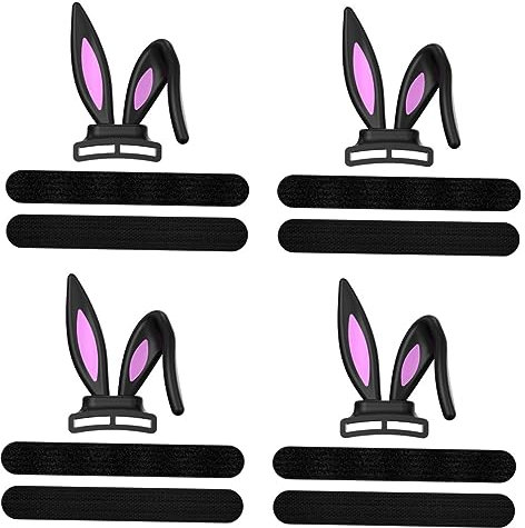 Uonlytech Headset Decorations 4pcs Headphones Headphone Adornments Cute Bunny Headphone Attachment Bunny Ear Headphone Decor Headset Cosplay Bunny Ear Gaming Headphone Decor Headphone Accessories