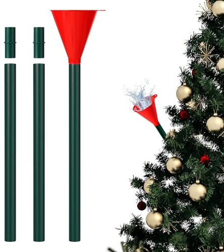 Weihnachtsbaum Trichter, 0,99m Lang Weihnachtspflanzen-Bewässerungsgerät mit 3 Schläuchen und 2 Verbindungsschläuchen Baumbewässerungssystem für Drinnen Draußen