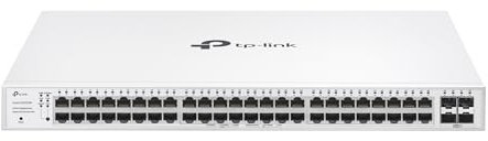 TP-Link Smart Switch 52 Porte Gigabit con 4 SFP Slots, Zero-Touch Provision, Self-Organizing Network, Static Routing, VLAN, ACL, IGMP Snooping, Gestione Centralizzata Gratuita del Cloud, Festa FS352G