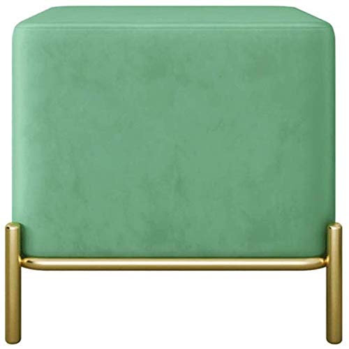 DOCOXA Fußhocker Fußhocker Frisiertisch Fußstütze Sofahocker, Nordische Türwechsel Schuhbank Wohnzimmer Sofabank (Smaragdgrün)