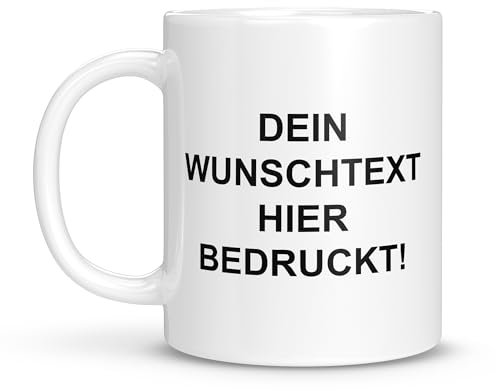 LIEBTASTISCH Personalisierte Tasse – Tasse mit Namen – Spülmaschinen- & Mikrowellengeeignet – In Deutschland bedruckt – 330 ml – Tasse personalisiert & beidseitig bedruckt – Tasse bedrucken (Weiß)