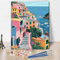 Malen Nach Zahlen Erwachsene Bunte Häuser auf der Insel Procida, Italien - DIY Handgemalt Ölgemälde Leinwand Kits für Frauen Home Deko Geburtstag Weihnachten Geschenk - 40 x 50 cm (Ohne Rahmen)