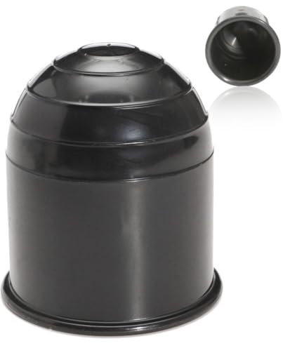 JECOMPRIS 50mm Abdeckung Universal Anhängerkupplung Schützen Kappe Schwarz Passt Fahrzeuge