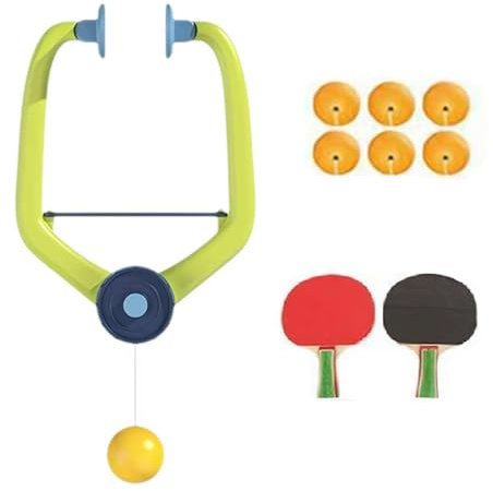 Door Pin g Pong Game, 6-teiliges Doorway Pin gs Pong Set, Adjustable Doorway Game Pin g Pong Trainer with Racket and Balls, Portable Hanging Table Tennis Sets Over The Door for Kids (B)