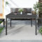 Myheimly Gartentisch, Garten Esstisch Holzrahmen, Holztisch Tisch für Outdoor, Terrassentisch Gartenmöbel, Grau 121x82,5x76 cm Massivholz Kiefer