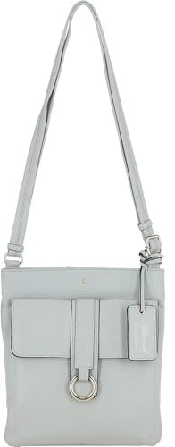 Ashwood Women’s Genuine Leather Crossbody - Elegant Shoulder Handbag with Adjustable Strap, Secure Zip Closure & Multiple Pockets: 64033 (Ice Grey)