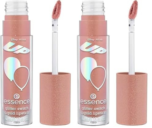 Essence Cosmetics Disney Pixar Up Rossetto Liquido Glitter, Asciugatura Rapida, Brillante, 4 ml (Confezione da 2)