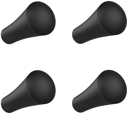 KRAJEWS 4 Pack Rubber Cap Silicone Tips Replacement Parts Piece for RAM X-Grip Mount, Black (Black Only)