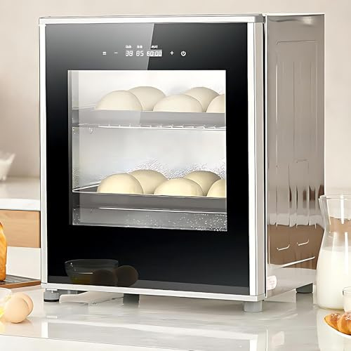 CIELOBLOEN Elektrischer Gärschrank 40L, Brot Gärbox mit Präziser Temperaturkontrolle (20-50°C) & Automatischer Feuchtigkeitsregelung, Professioneller Teiggärschrank für Sauerteig, Pizza 220V