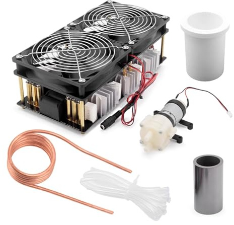 Pompe à creuset de bobine carte électronique chauffage par Induction haute fréquence 2500W Max 50A ZVS avec des ventilateurs refroidissement grande puissance Haute Efficacité