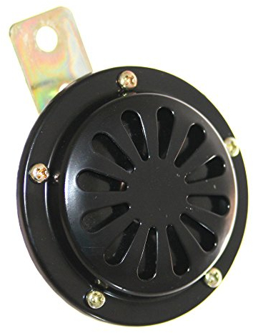 1x 6V Hupe Signalhorn Metall verzinkt mit Halterung HORN Oldtimer Schwarz Neu Old-Harvest